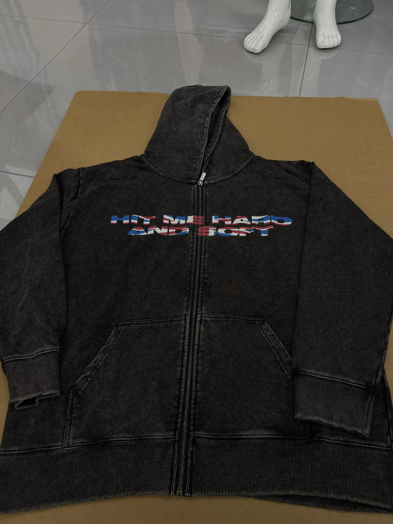 Cotton Oversized 350 GSM Quality Zip Up Sweater Remake FREE SHIPPING