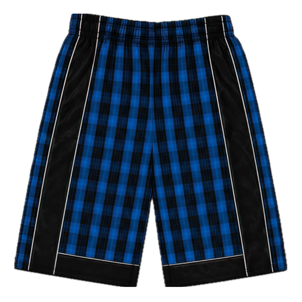 Oversized Manchester Plaid Blue Shorts