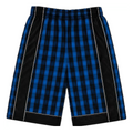 Oversized Manchester Plaid Blue Shorts