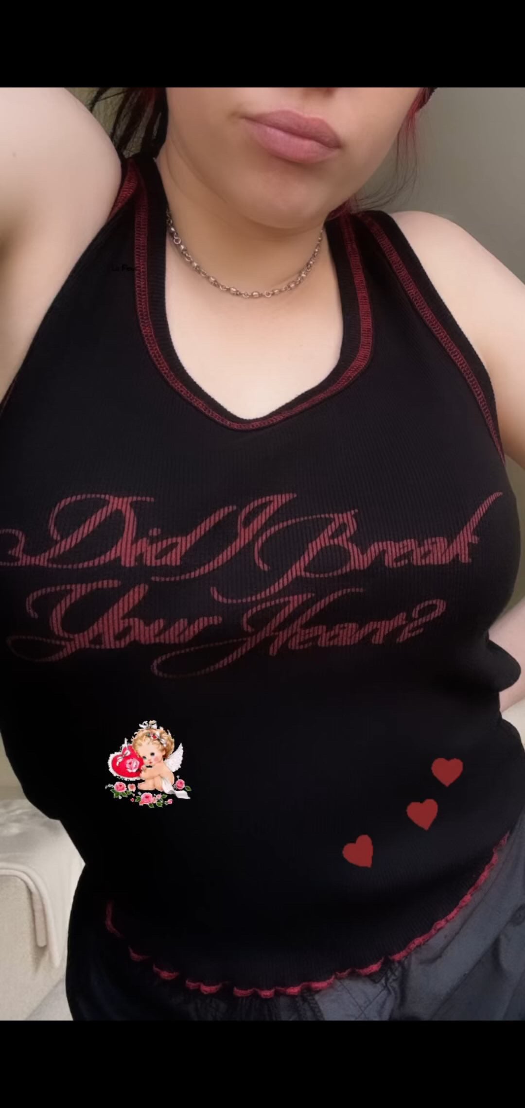 Cotton DID I BREAK YOUR HEART? Tank Top FREE SHIPPING