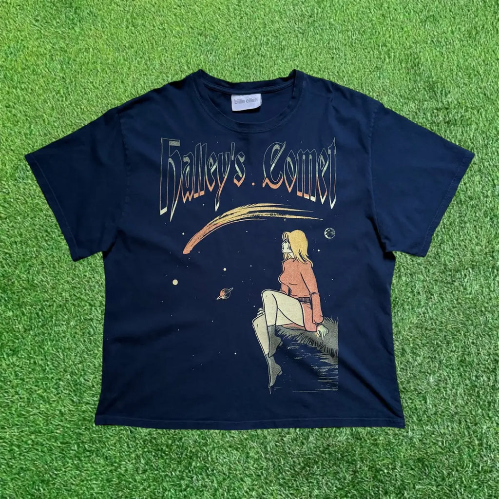 Halleys Comet T Shirt Cotton Oversized Free Shipping