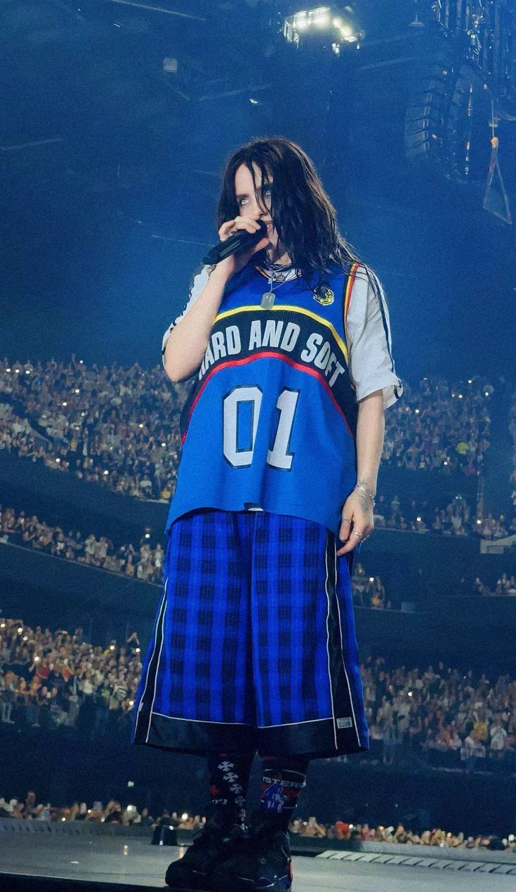Oversized Manchester Plaid Blue Shorts