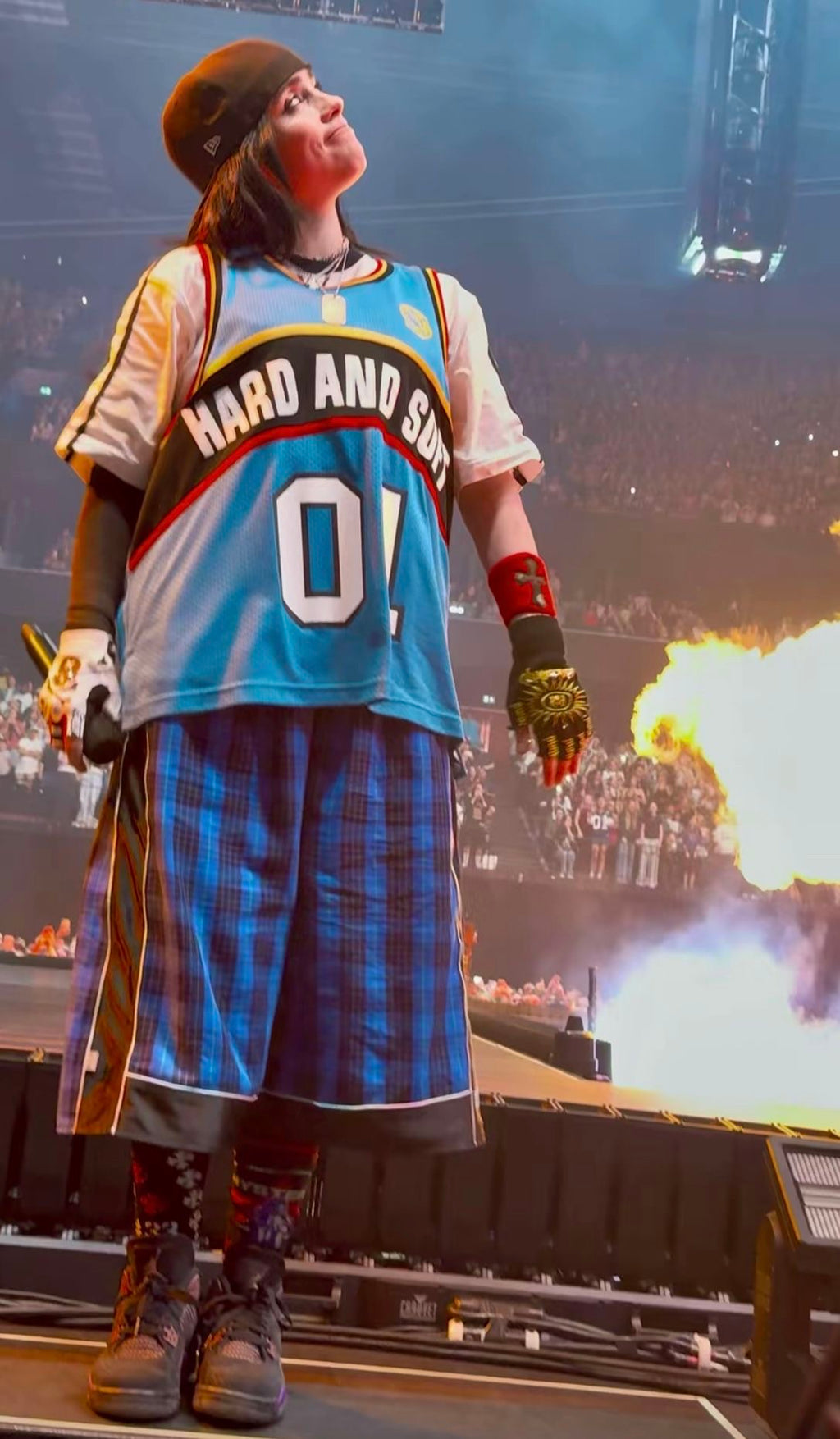 Oversized Manchester Plaid Blue Shorts